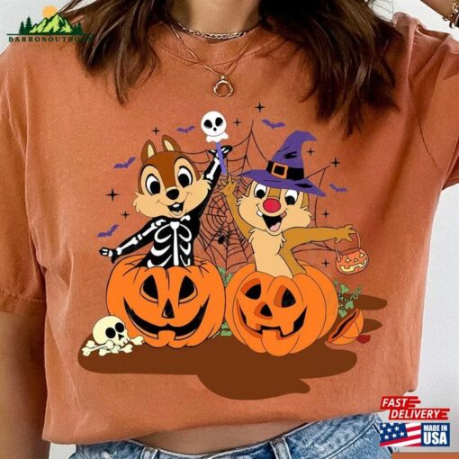 Chip N Dale Skeleton Double Trouble Disney Halloween Shirt Hoodie T-Shirt