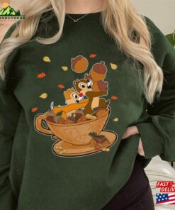 Chip N’dale Thanksgiving Double Trouble Mad Tea Party Cups T-Shirt Disney Trip Sweatshirt Hoodie 2023 Gift For Men Women Classic Unisex