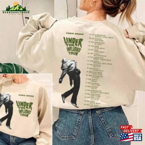 Chris Brown Under The Influence Tour T-Shirt 2023 Sweatshirt Shirt For Men And Women Gift On Halloween Classic