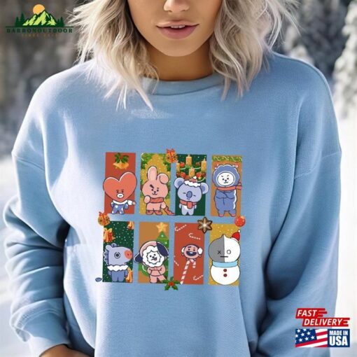 Christmas Bt21 Sweatshirt Bts Xmas Hoodie Bangtan Merch Classic