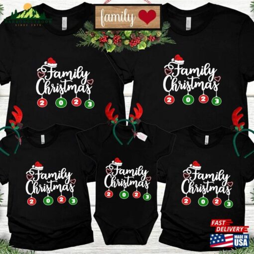 Christmas Family 2023 Shirt Holiday Matching Group Shirts Hoodie T-Shirt