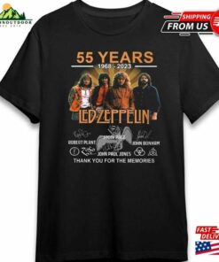 Christmas Gift 55 Years 1968 2023 Led Zeppelin Thank You For The Memories T-Shirt Sweatshirt Classic