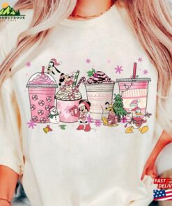 Christmas Mickey Coffee Pink Sweatshirt Disney Tee Hoodie