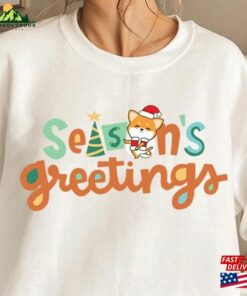 Christmas Sweatshirt Corgi Puppies Merry Classic