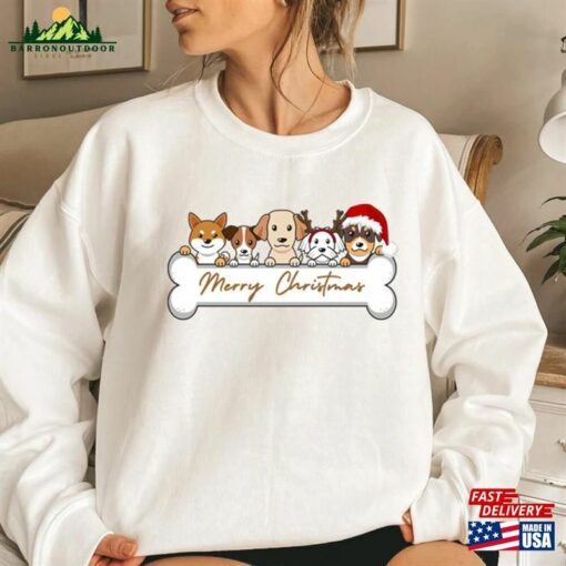 Christmas Sweatshirt Dog Bones Merry T-Shirt