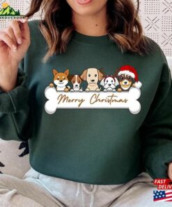 Christmas Sweatshirt Dog Bones Merry Unisex Classic
