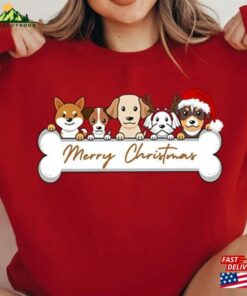 Christmas Sweatshirt Dog Bones Merry Unisex Classic