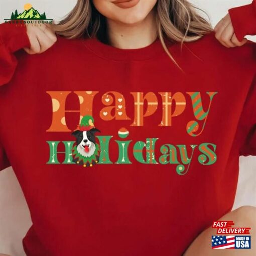 Christmas Sweatshirt Happy Holiday Merry Woofmas Classic