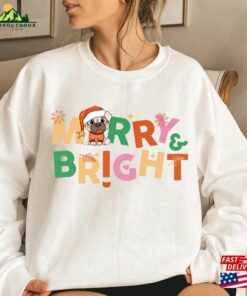 Christmas Sweatshirt Merry Bright Unisex