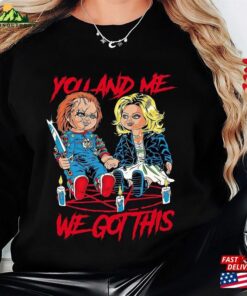 Chucky And Bride Sweatshirt Retro Horror Movie Sweater Child T-Shirt