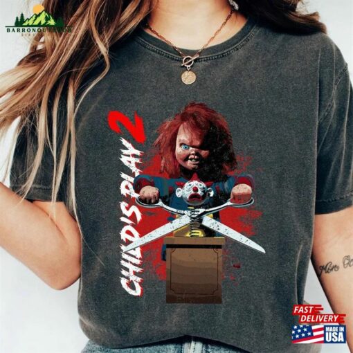 Chucky Child’S Play 2 Horror Movie Comfort Colors Shirt Funny Halloween Spooky Vibes Hoodie T-Shirt