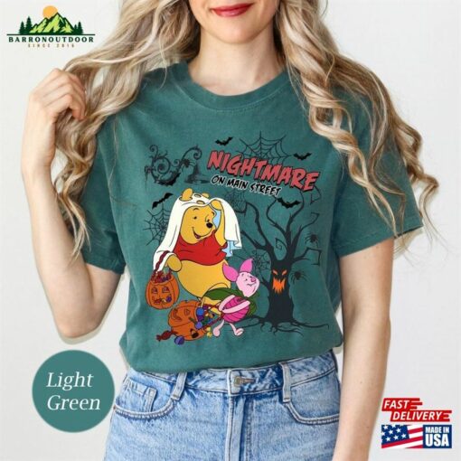 Colors Comfort Disneyland Halloween Shirts Nightmare On Main Street Winnie Pooh Shirt Disney Characters Classic T-Shirt