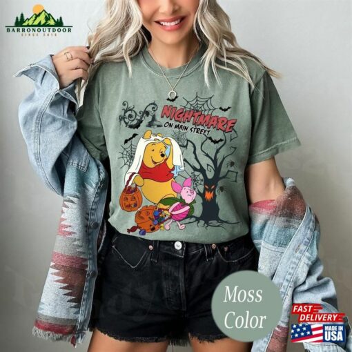 Colors Comfort Disneyland Halloween Shirts Nightmare On Main Street Winnie Pooh Shirt Disney Characters Classic T-Shirt