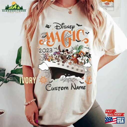 Comfort Color Disney Cruise Line Halloween Shirt On The High Seas 2023 Mickey And Friend Classic Unisex