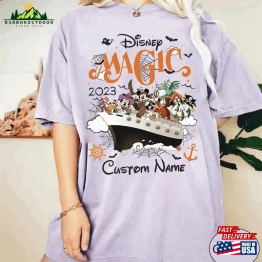 Comfort Color Disney Cruise Line Halloween Shirt On The High Seas 2023 Mickey And Friend Classic Unisex