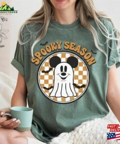 Comfort Color Mickey Ghost Halloween Shirt Pumpkin Retro Spooky Season Unisex Sweatshirt