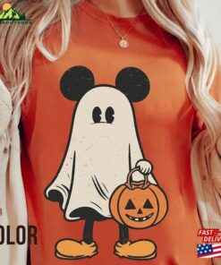 Comfort Color Mickey Ghost Halloween Shirt Retro Spooky Season Hoodie T Shirt 3