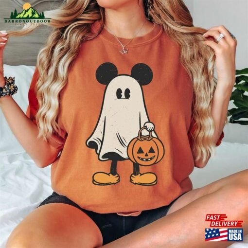 Comfort Color Mickey Ghost Halloween Shirt Retro Spooky Season Sweatshirt Classic