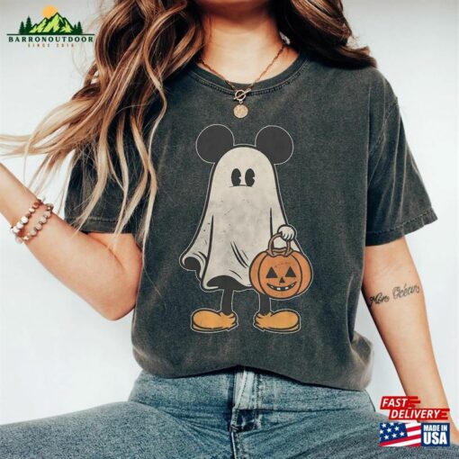 Comfort Color Mickey Ghost Halloween Shirt Retro Spooky Season Sweatshirt Classic