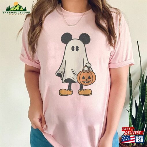 Comfort Color Mickey Ghost Halloween Shirt’s Not So Scary T-Shirt Hoodie