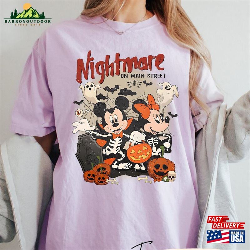 Comfort Color Nightmare On The Main Street Shirt Retro Mickey Minnie Halloween Vintage Disney Pumpkin Trick Or Treat Not So Scary Hoodie Sweatshirt Comfort Color Nightmare On The Main Street Shirt Retro Mickey Minnie Halloween Vintage Disney Pumpkin Trick Or Treat Not So Scary Hoodie Sweatshirt