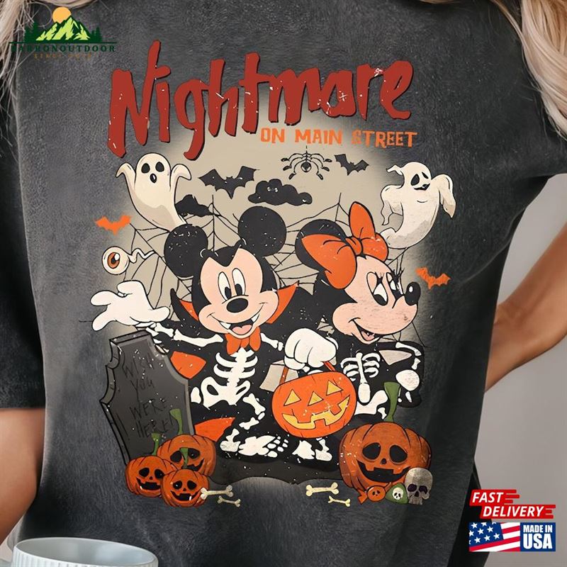 Comfort Color Nightmare On The Main Street Shirt Retro Mickey Minnie Halloween Vintage Disney Pumpkin Trick Or Treat Not So Scary Hoodie Sweatshirt Comfort Color Nightmare On The Main Street Shirt Retro Mickey Minnie Halloween Vintage Disney Pumpkin Trick Or Treat Not So Scary Hoodie Sweatshirt