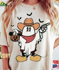 Comfort Color Retro Mickey Spooky Season Shirt Ghost Halloween Sweatshirt Hoodie