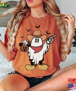 Comfort Color Retro Mickey Spooky Season Shirt Ghost Halloween Sweatshirt Hoodie