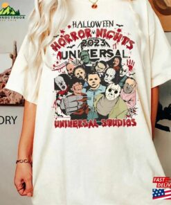 Comfort Color Vintage Horror Halloween Shirt Nights Universal Studios Characters Sweatshirt Unisex 3