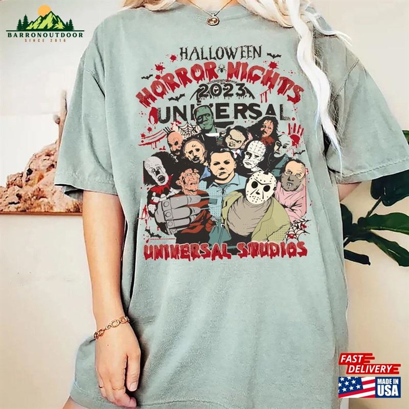 Comfort Color Vintage Horror Halloween Shirt Nights Universal Studios Characters Sweatshirt Unisex Comfort Color Vintage Horror Halloween Shirt Nights Universal Studios Characters Sweatshirt Unisex