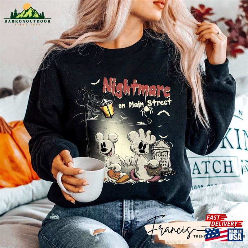 Comfort Color Vintage Mickey Minnie Halloween Shirt Nightmare On The Main Street Disney Pumpkin Tee T-Shirt Classic Comfort Color Vintage Mickey Minnie Halloween Shirt Nightmare On The Main Street Disney Pumpkin Tee T-Shirt Classic