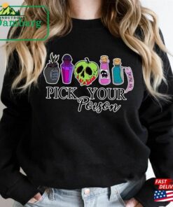 Comfort Color Vintage Retro Pick Your Poison Disneyland Halloween Shirt Villain Hoodie Classic 3