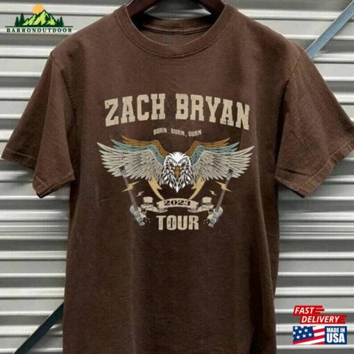 Comfort Color Zach Bryan Shirt Logo Tour 2023 Short Sleeve Cotton T-Shirt Merch Classic