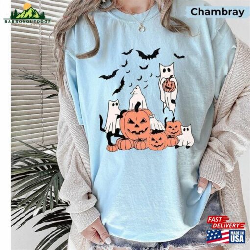 Comfort Colors® Black Cat Pumpkin Halloween Shirt For Fall T Sweatshirt T-Shirt