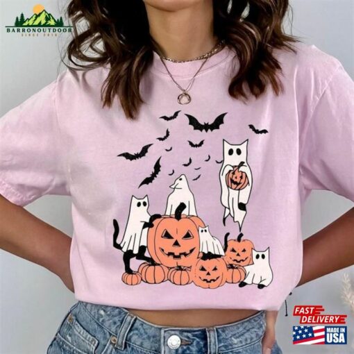 Comfort Colors® Black Cat Pumpkin Halloween Shirt For Fall T Sweatshirt T-Shirt