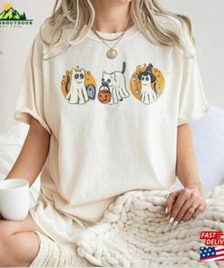 Comfort Colors® Cats Ghost Halloween Shirt Witch Cute Sweatshirt T-Shirt