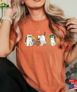 Comfort Colors® Cats Ghost Halloween Shirt Witch Cute Sweatshirt T-Shirt