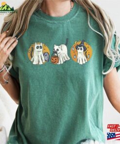 Comfort Colors(r) Cats Ghost Halloween Shirt Witch Cute Sweatshirt T Shirt 3
