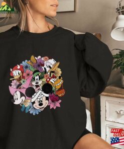 Comfort Colors® Disney Floral Halloween Sweatshirt Disneyland Mickey Unisex