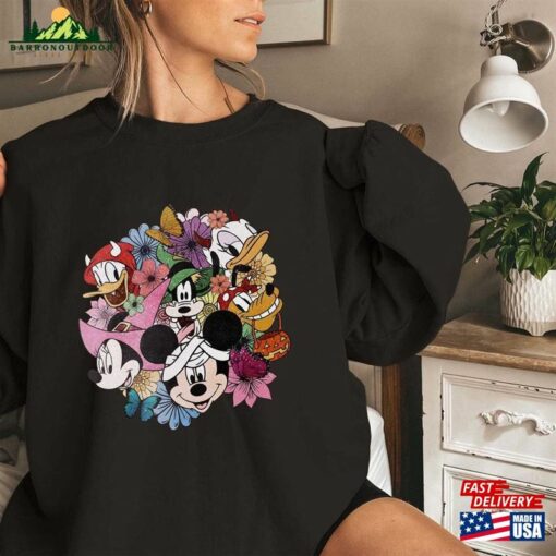 Comfort Colors® Disney Floral Halloween Sweatshirt Disneyland Mickey Unisex