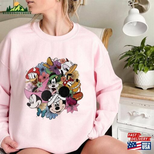 Comfort Colors® Disney Floral Halloween Sweatshirt Disneyland Mickey Unisex