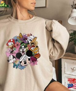 Comfort Colors(r) Disney Floral Halloween Sweatshirt Disneyland Mickey Unisex 3