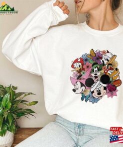 Comfort Colors(r) Disney Floral Halloween Sweatshirt Disneyland Mickey Unisex 4