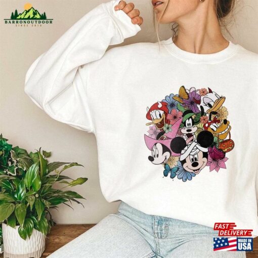 Comfort Colors® Disney Floral Halloween Sweatshirt Disneyland Mickey Unisex