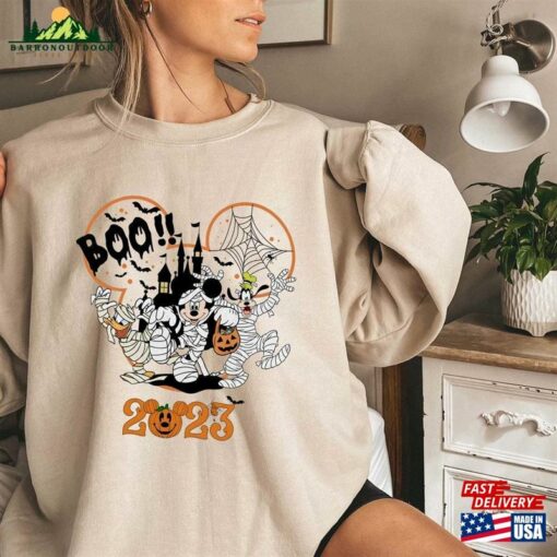 Comfort Colors® Disney Halloween Sweatshirt Mickey Minnie And Friends Skeleton Classic