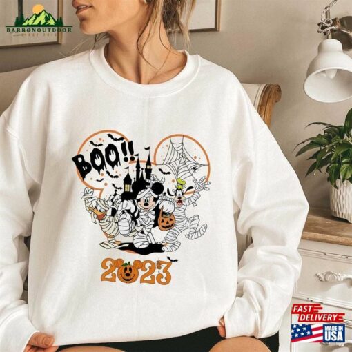 Comfort Colors® Disney Halloween Sweatshirt Mickey Minnie And Friends Skeleton Classic