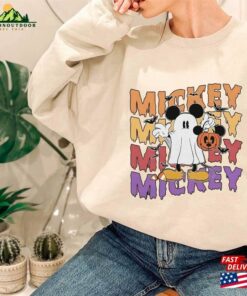 Comfort Colors(r) Disney Mickey Ghost Halloween Sweatshirts Not So Scary Hoodie 4
