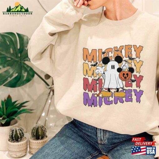 Comfort Colors® Disney Mickey Ghost Halloween Sweatshirt’s Not So Scary Hoodie