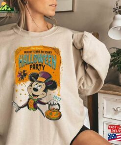 Comfort Colors® Disney Mickey Halloween Sweatshirt’s Not So Scary Party Unisex Hoodie
