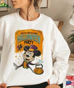 Comfort Colors(r) Disney Mickey Halloween Sweatshirts Not So Scary Party Unisex Hoodie 3